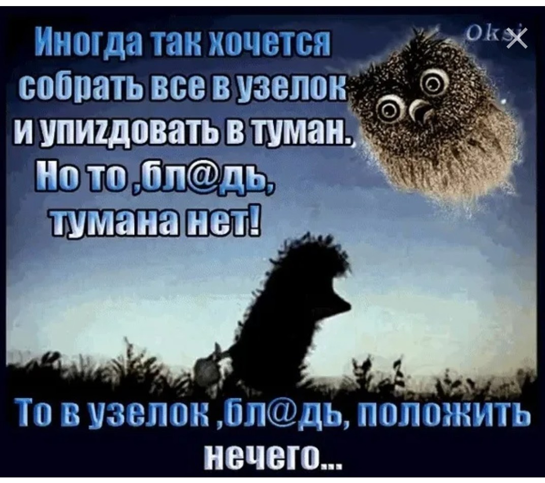 Собрать Все В Узелок И Уйти В Туман Картинка