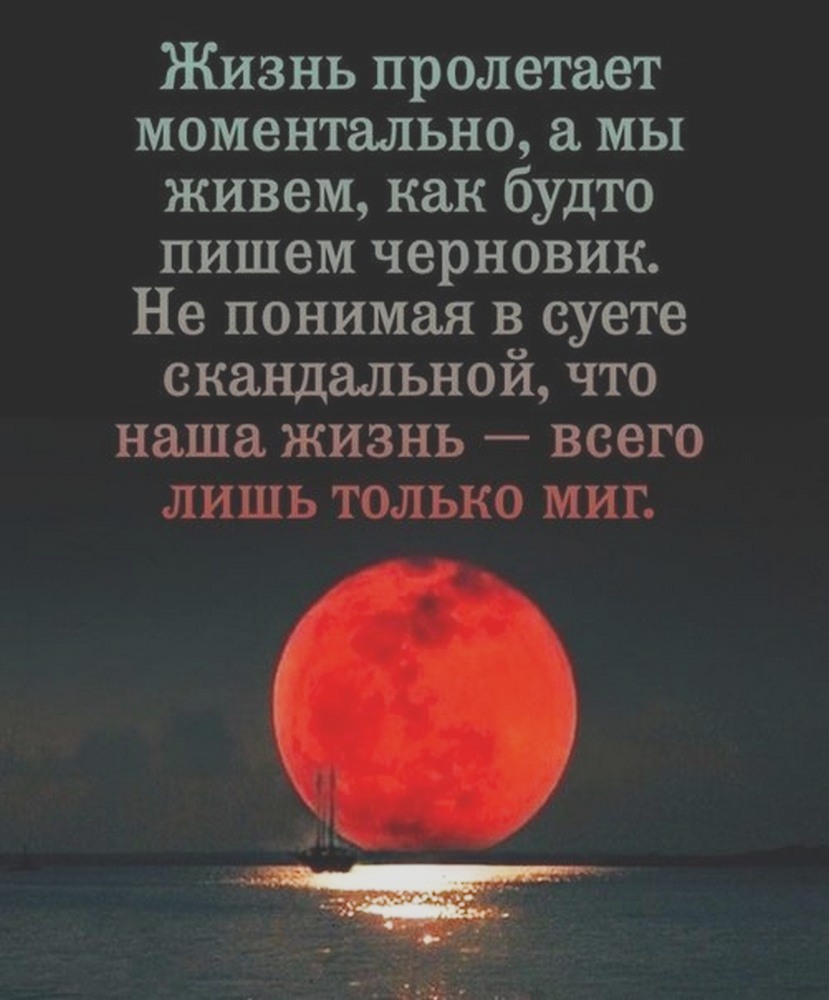 Жизнь пролетает моментально