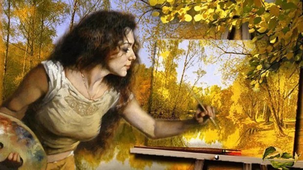 Этюды в парке пишет Осень