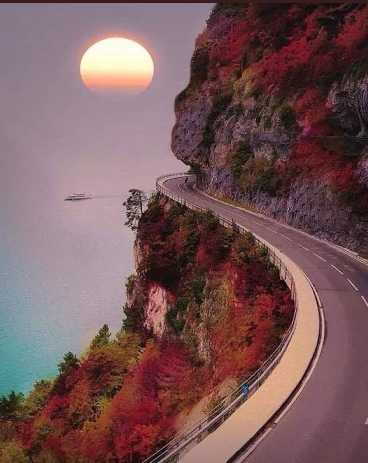 Житейский путь. Дорога вдоль озера тун Швейцария. Красивые дороги. Крутая дорога в горах. Жизненные дороги.