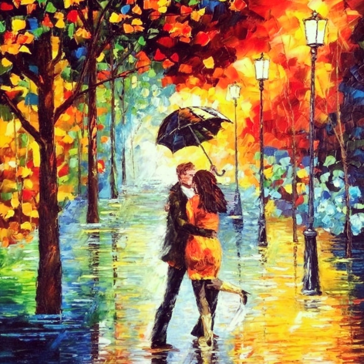 Кроны от ветра немного сутулятся...