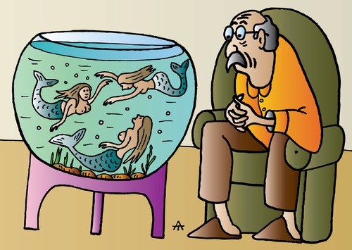 Карикатура На Русалку