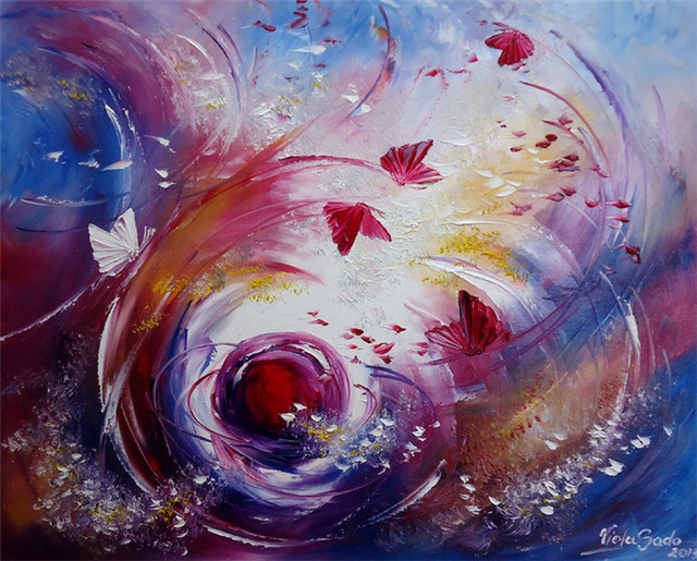 Цветочным вихрем, что красив и важен..