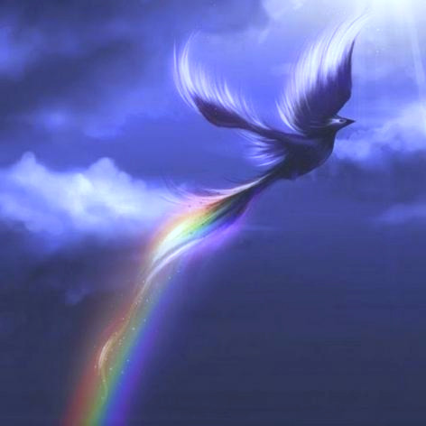 Синей Птицей по белому небу