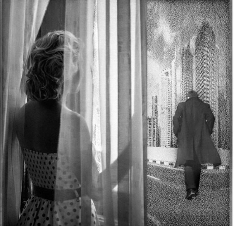 С грустью на лице...