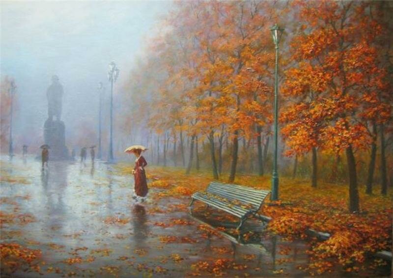 Дождь в парке