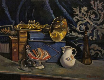 Натюрморт с трубой Художника Льва Прыгунова