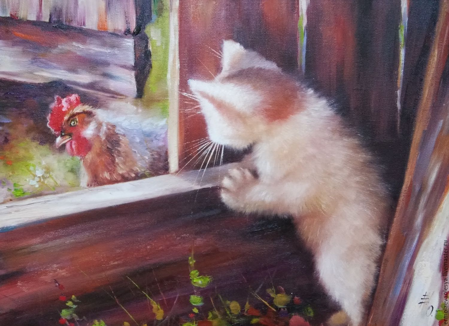 Кошка масло любят. Котенок живопись. Котята живопись маслом.