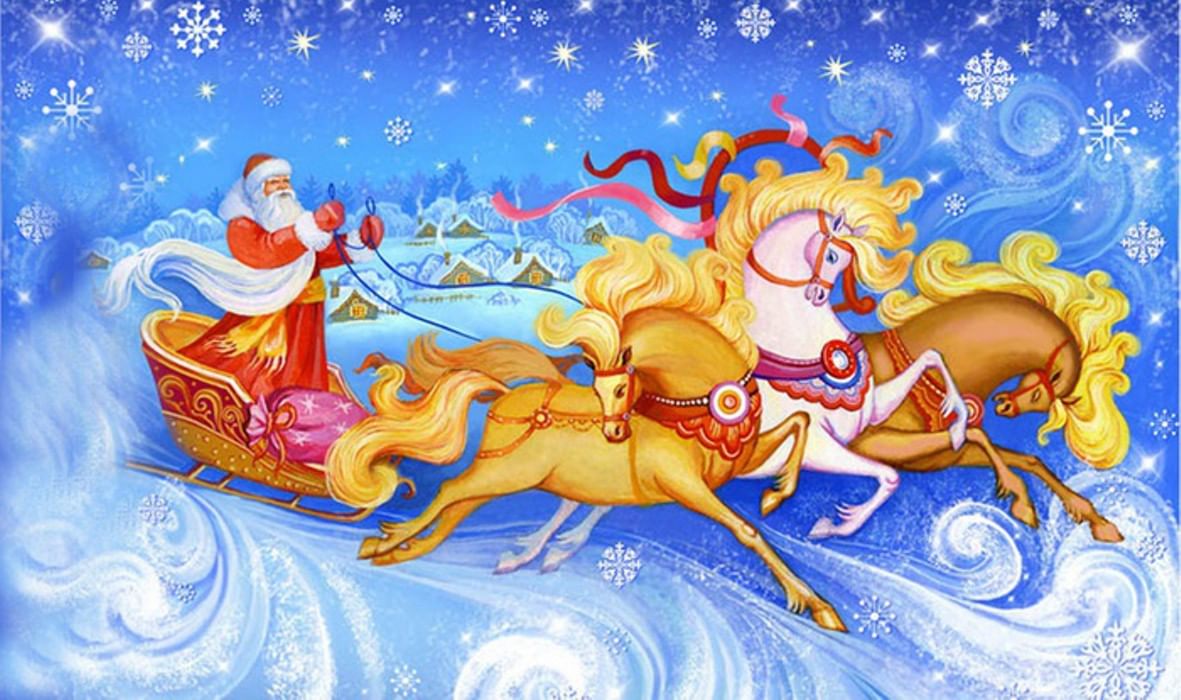 На каретке расписной