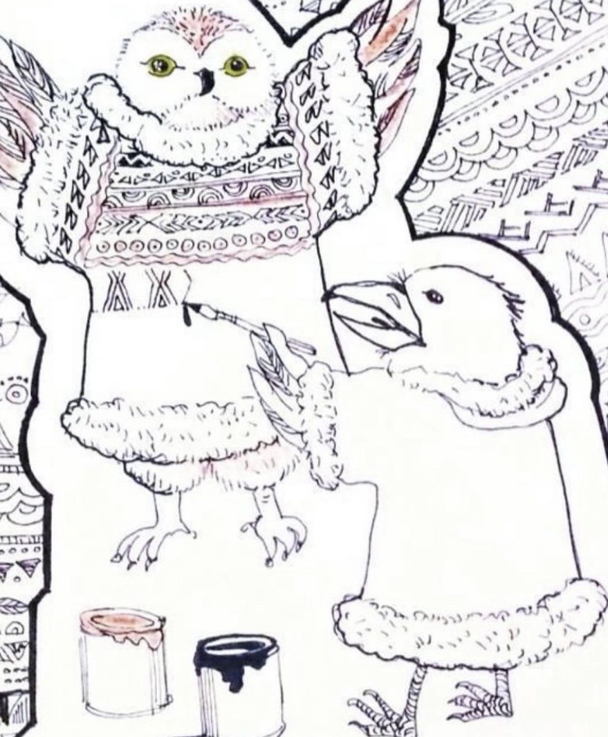 Сказка Как ворон и сова друг друга покрасили