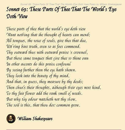 Шекспир. Сонет 69. Перевод