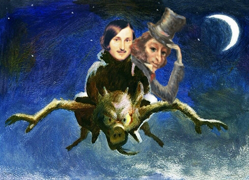 Раз Пушкин и Гоголь, как раз в Рождество