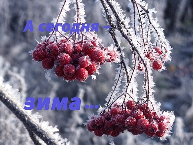 А сегодня - зима...