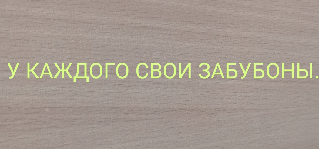 У каждого свои забубоны