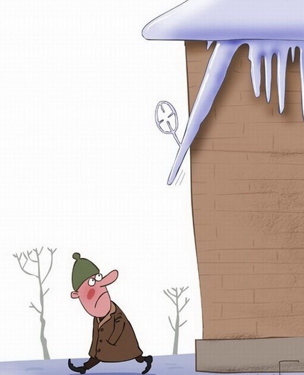 Картинки для детей сосульки на крыше для детей