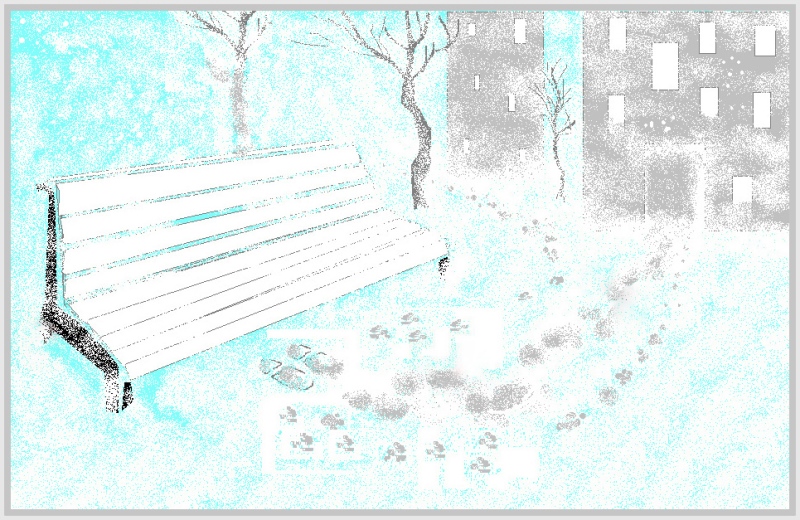 Следы на снегу