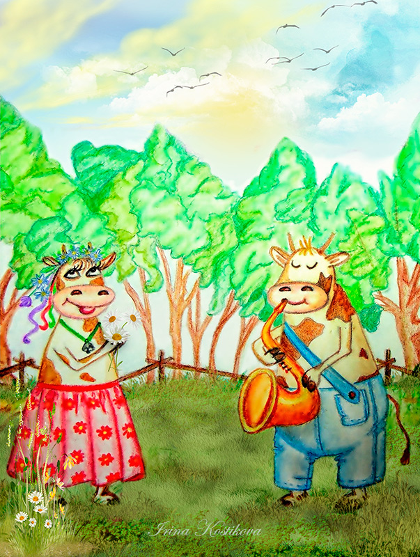 Корова Буня и саксофонист Джонни