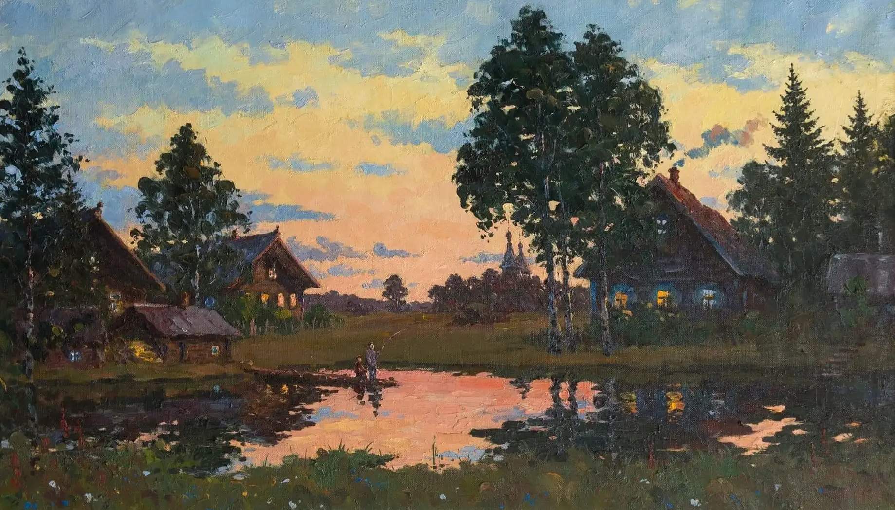 Картина деревня Ошевенский Погост