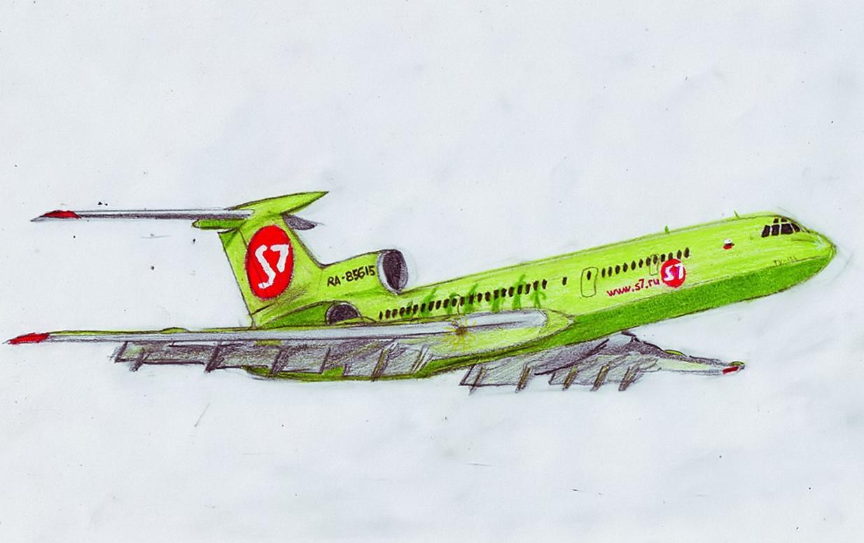 Пассажирский самолет рисунок