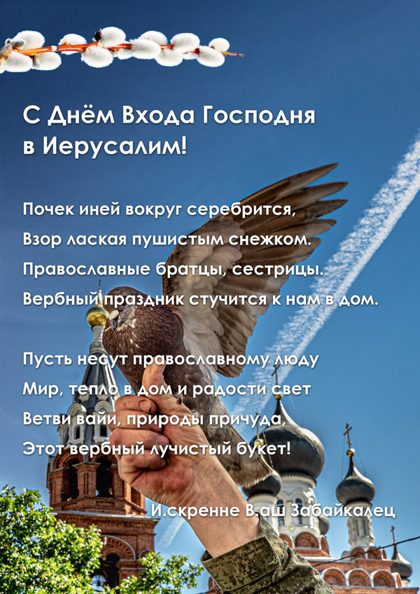 С Вербным воскресеньем, Православные!