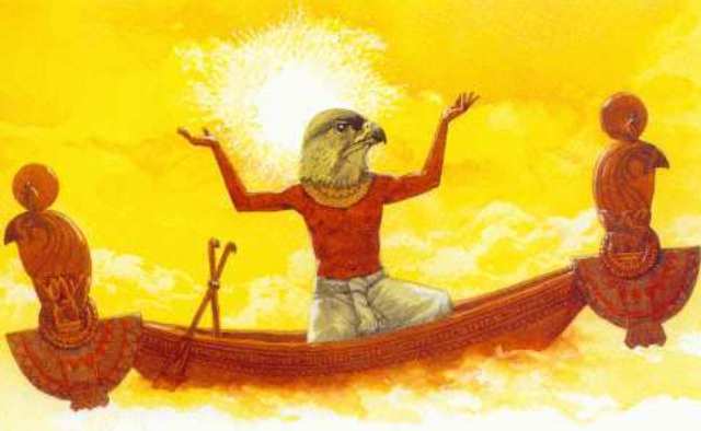 Где поклонялись богу солнца. Бог Амон ра в лодке. Бог солнца ра в древнем Египте. Древний Египет Ладья Амон ра. Миф о солнечной ладье древнеегипетский.
