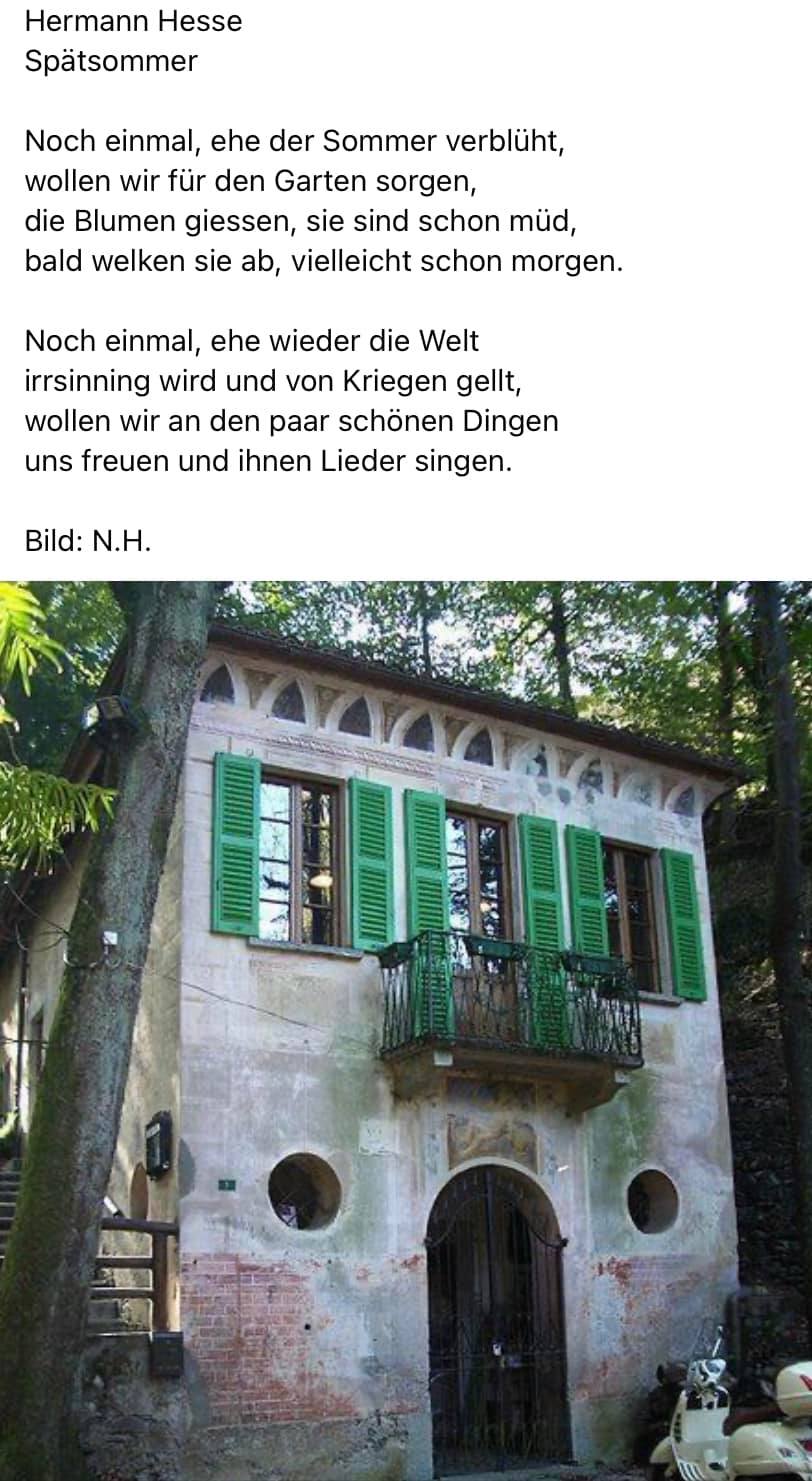 перевод Г. Гессе Spaetsommer, Зрелое лето