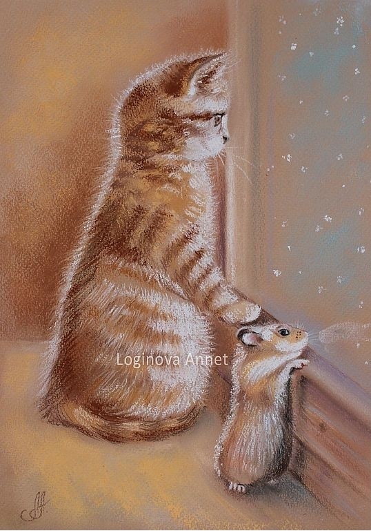 Кошка и мышонок