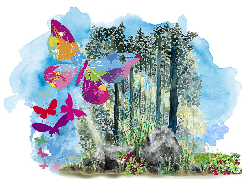 И утопает взгляд в зелёном...