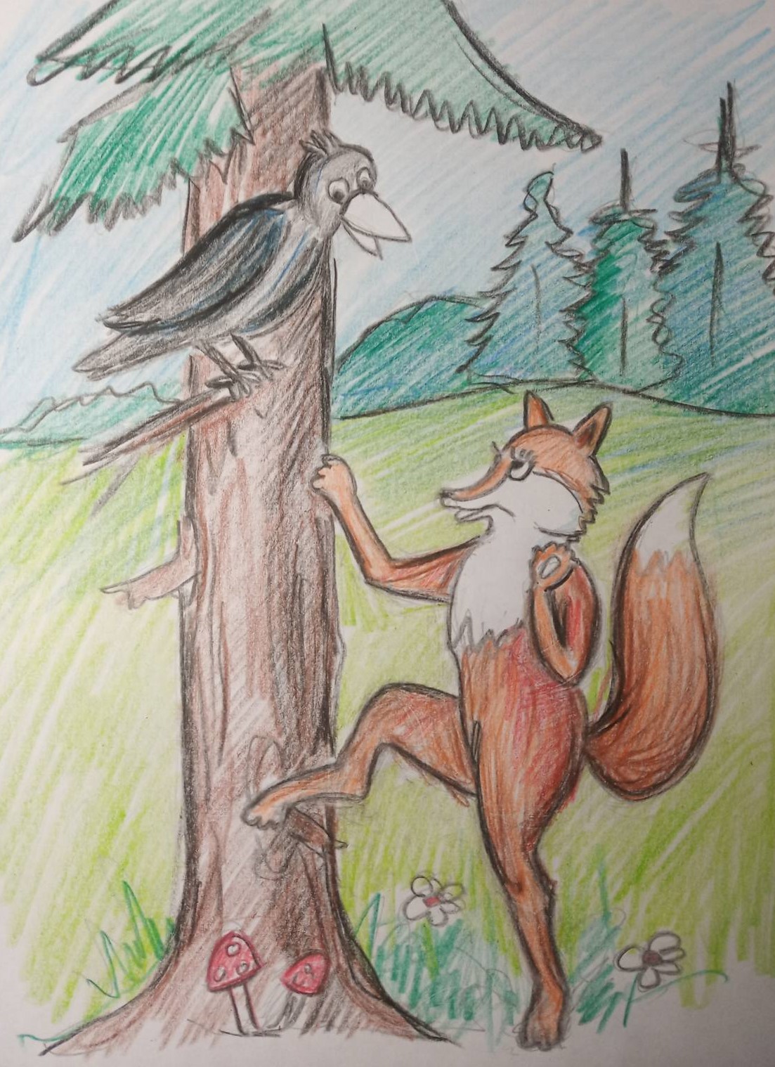 Ворона и сыр