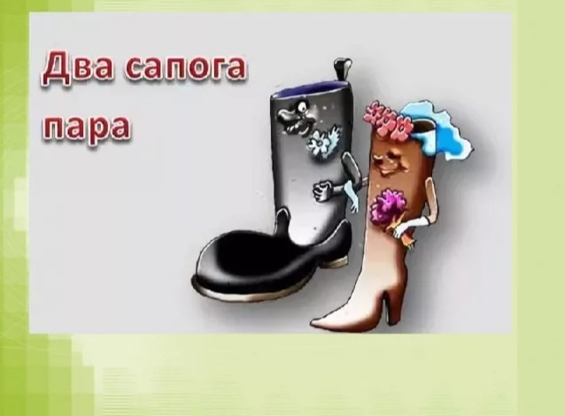 Два сапога пара пример