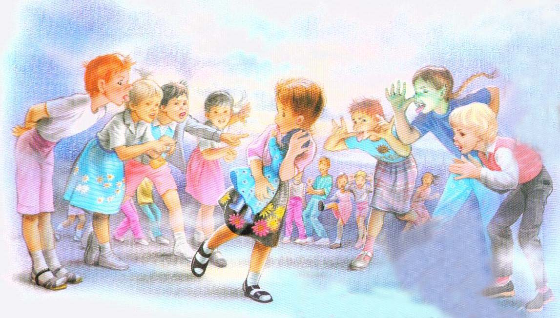 Дети бегут в школу рисунок
