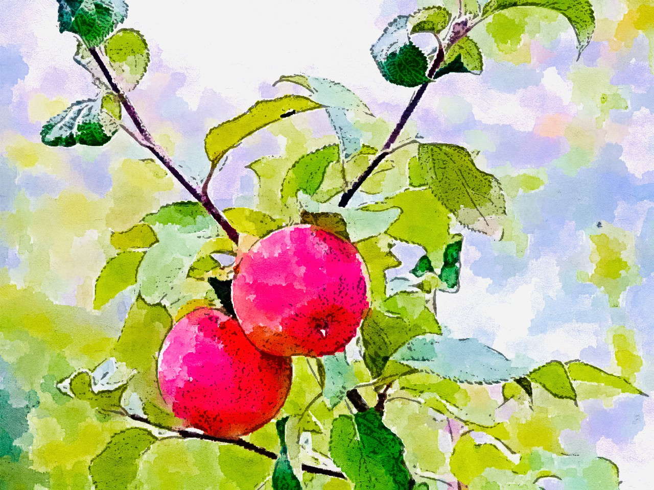 Мама яблоньку посадила...