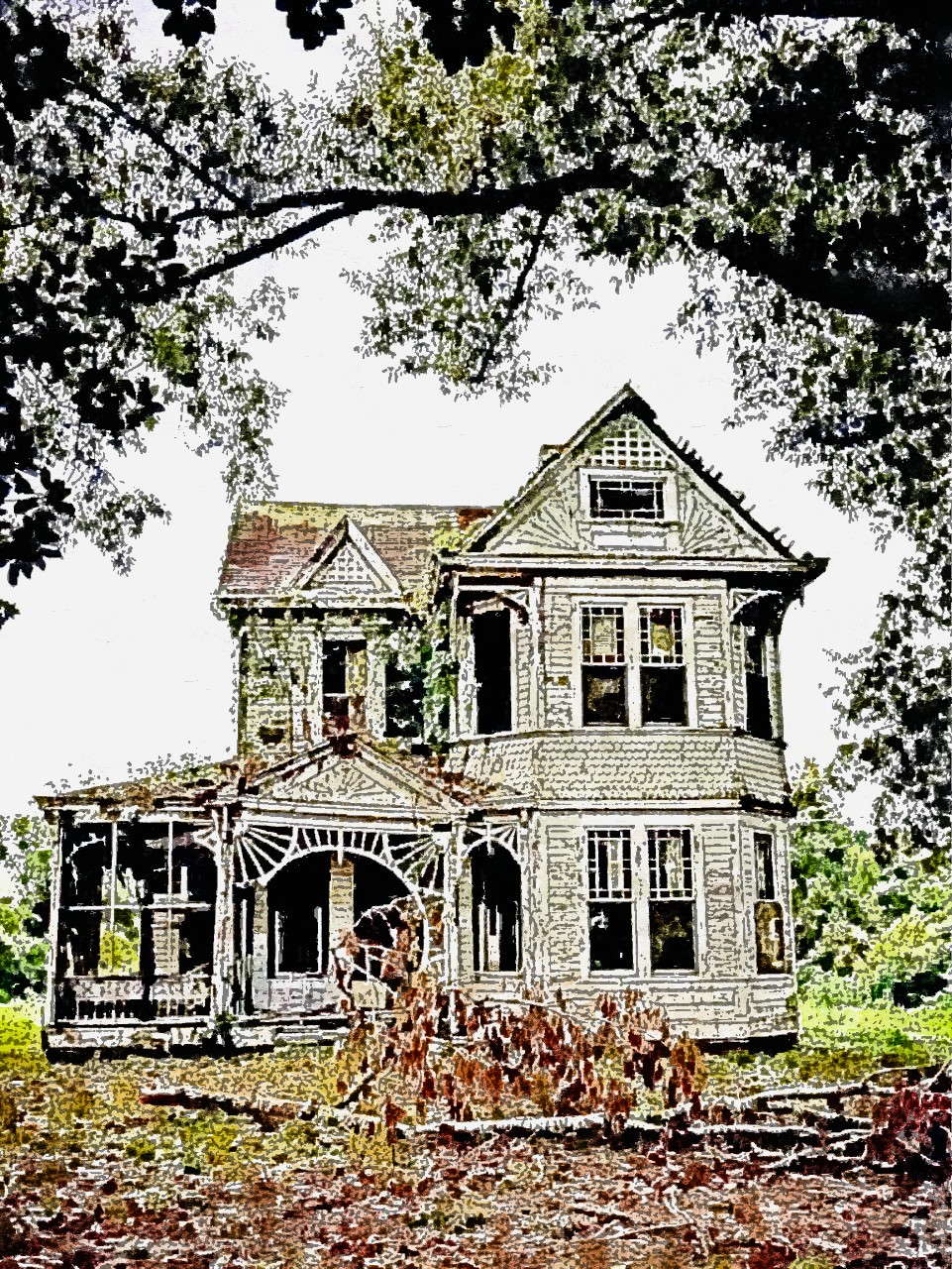 За холмом у речки старый особняк...