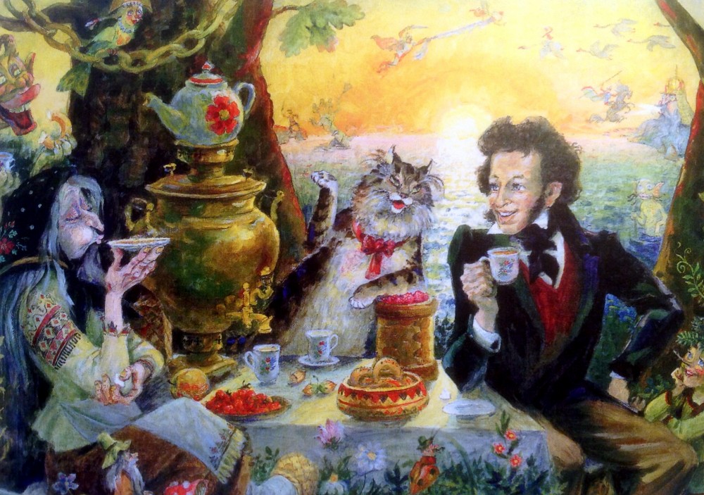 Сцена чаепитие. Сказочное чаепитие. Картины с чаепитием русских художников.