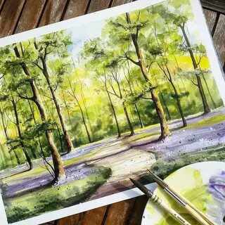 Осенних дней пейзаж и акварель...