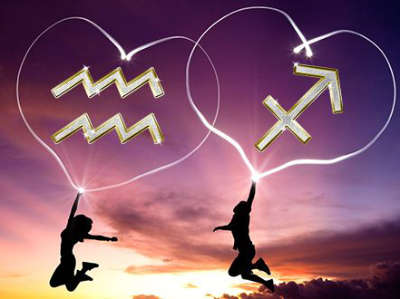 Водолея и стрельца