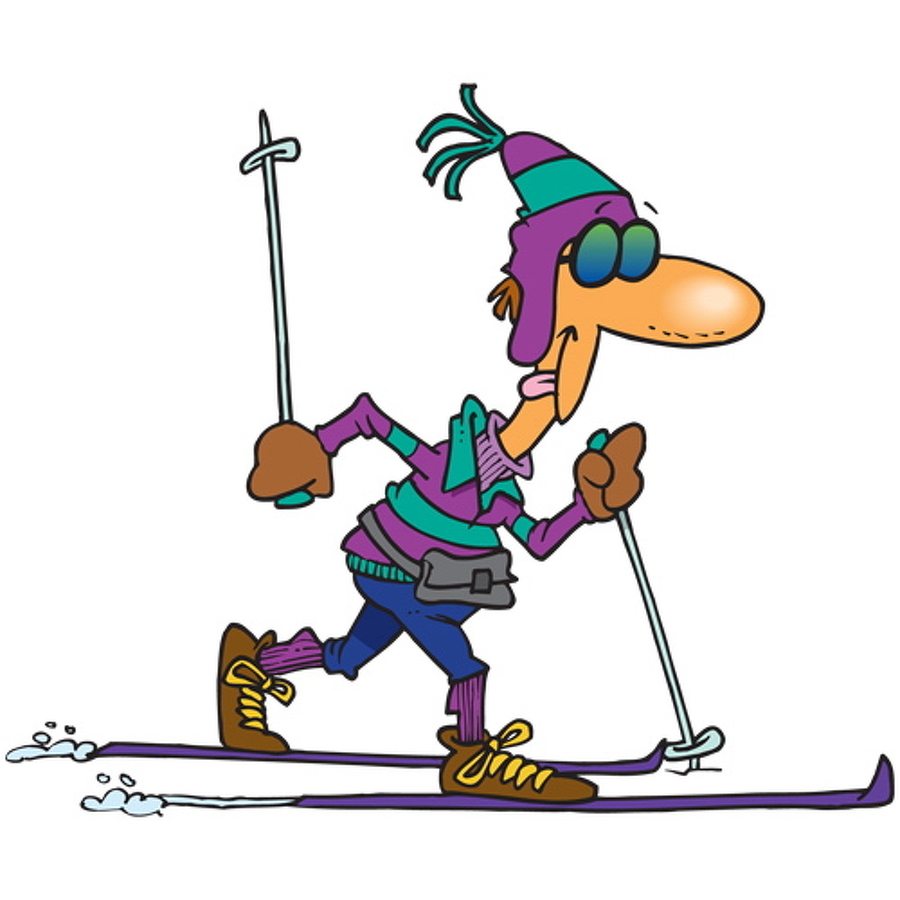 Смешной лыжник