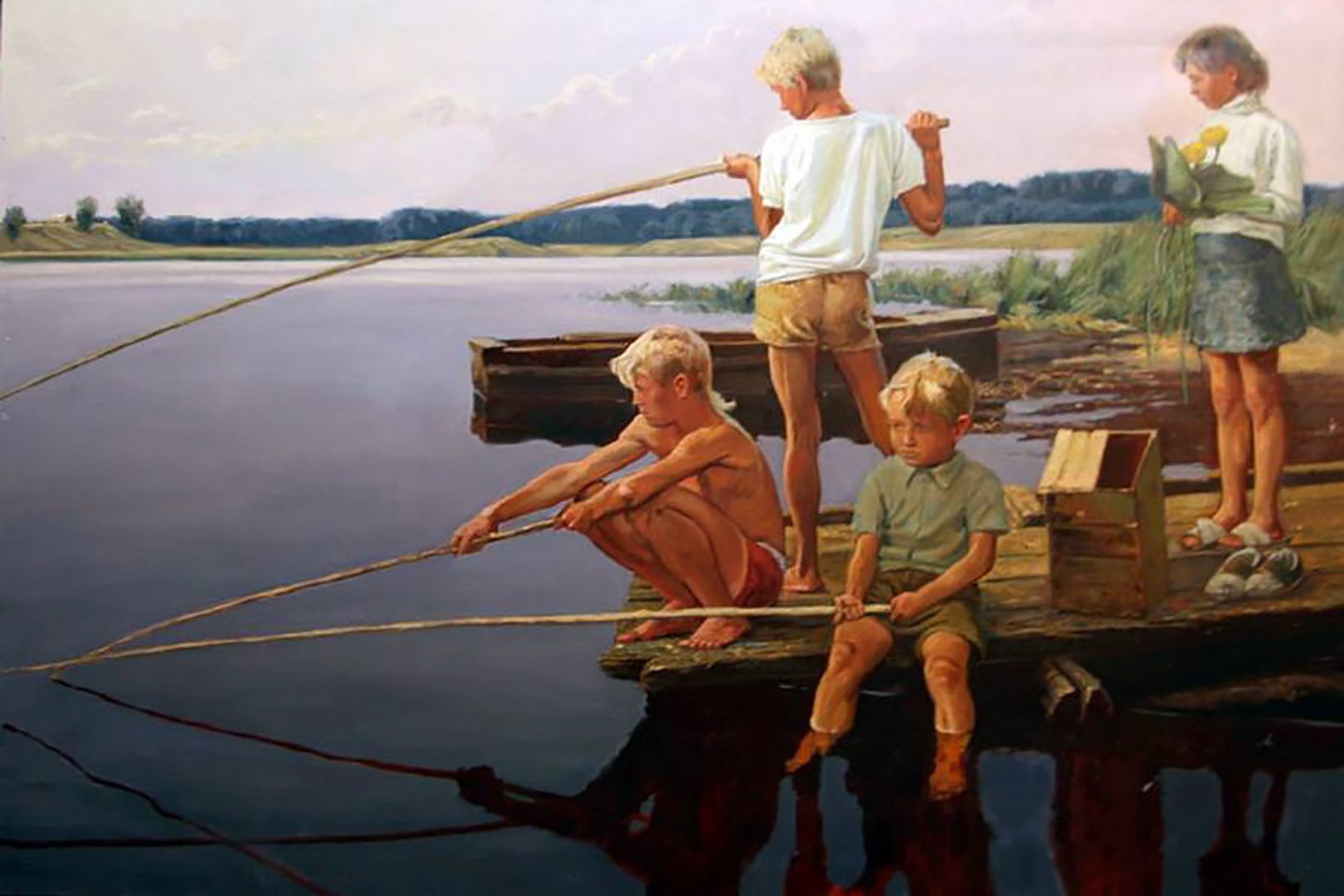 Мальчики на рыбалке