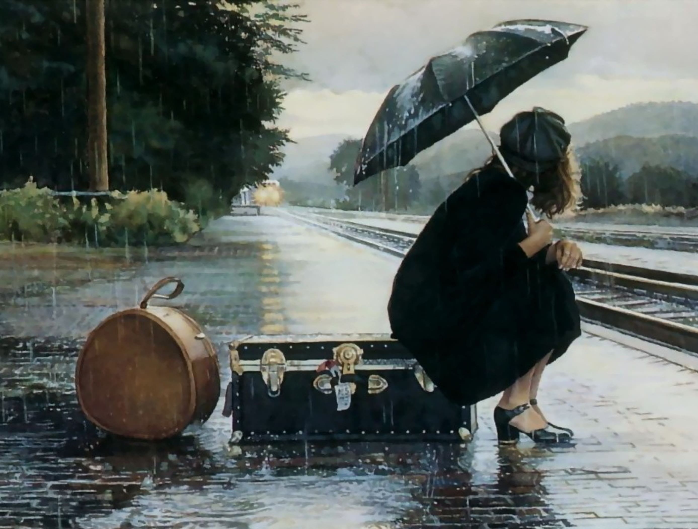 Долго ждали дождь. Стив Хэнкс (Steve Hanks). Стив Хэнкс картины под дождем. Стив Хэнкс акварель. Steve Hanks картины дождя.