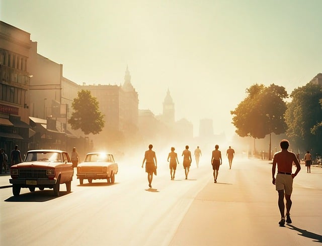 Город плавится от солнца