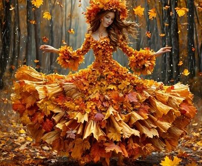 Осенних листьев кружевная карусель