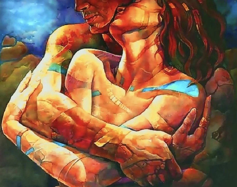Любовь превыше жизни безграничная любовь. Страсть живопись. Мужчина и женщина абстракция. Картина мужчина и женщина. Объятия живопись.