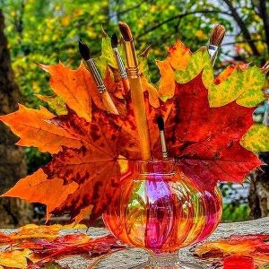 Рисую осени портрет... - триолет