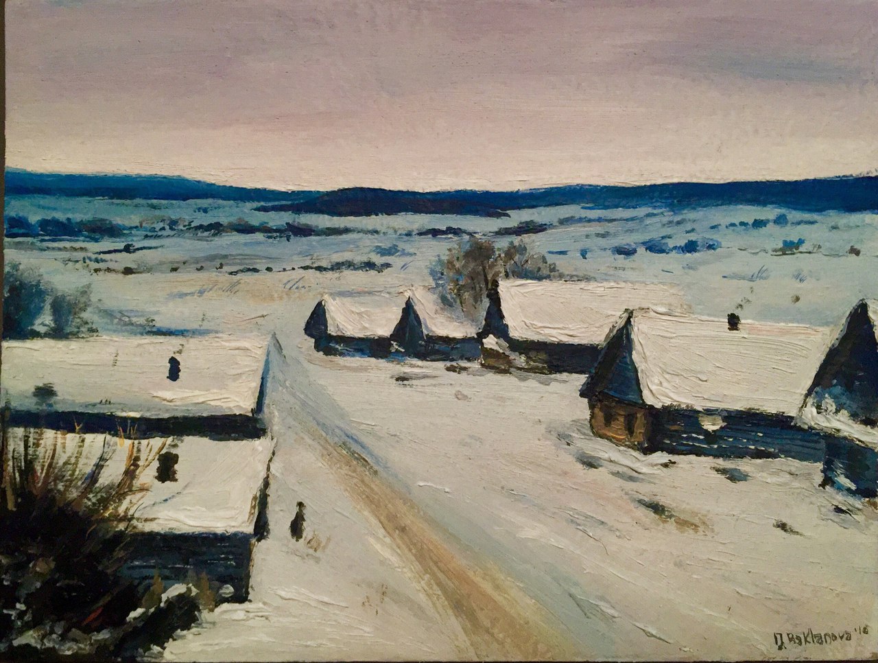 Картина Левитана Деревня