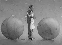 с узелками кудель