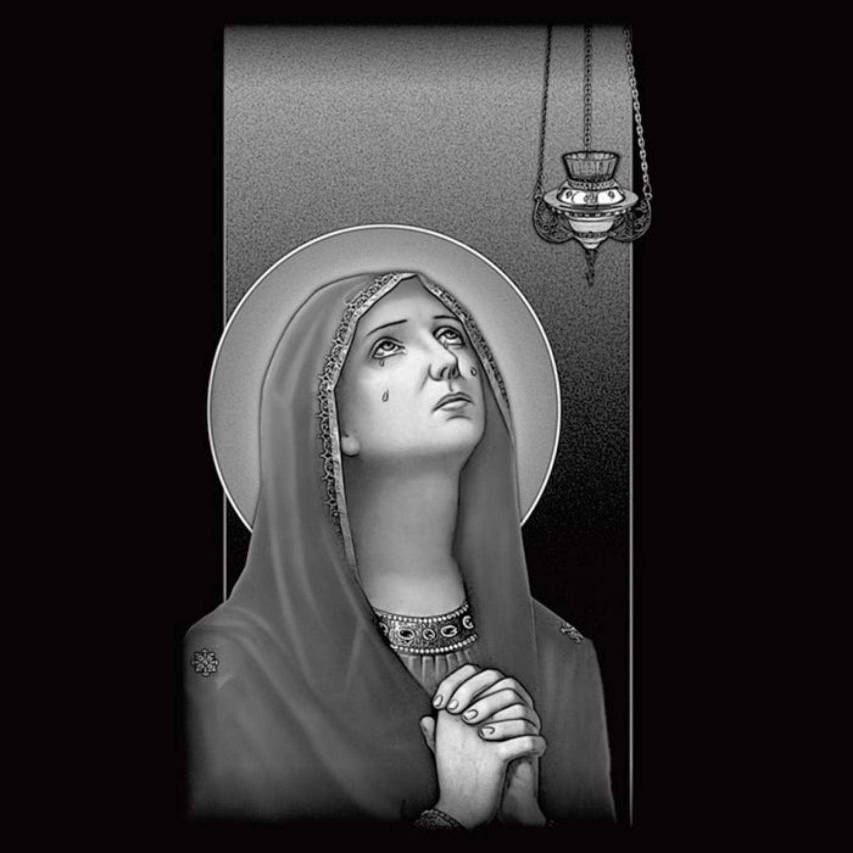 Стояла мать скорбящая. Икона с девой Марией для гравировки. Икона Божья Матерь Скорбящая.