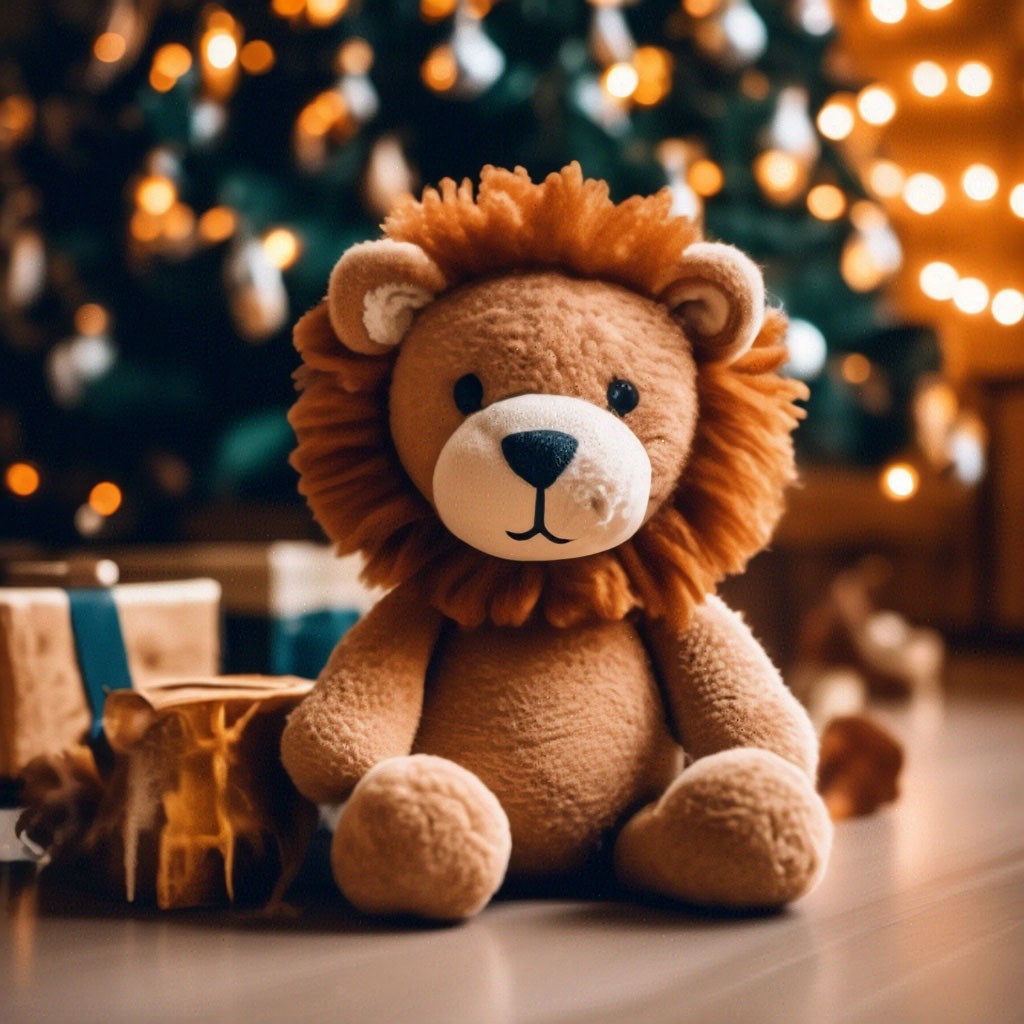 Лев из новогоднего мешка