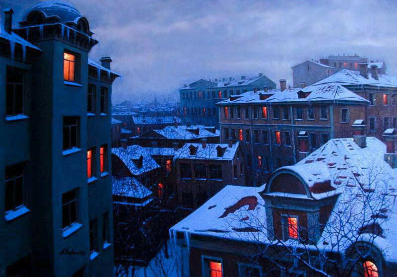 Красивые крыши зимой