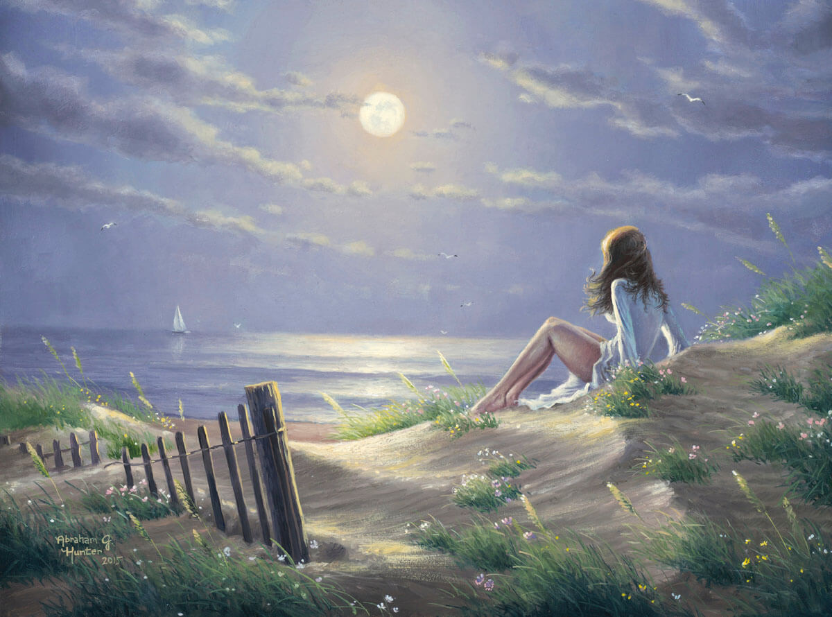 Мечты красивом теплом. Девушка на берегу арт. Пейзаж девушка на берегу моря. Девушка у моря фэнтези. Девушка на берегу моря арт.