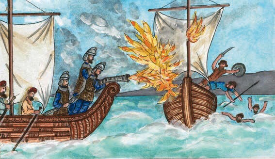 Поход Игоря на Константинополь греческий огонь. Поход Игоря на Царьград греческий огонь. Флот игоря